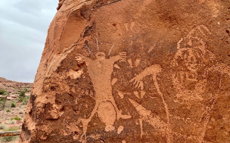 Vandalism of the Birthing Rock petroglyph