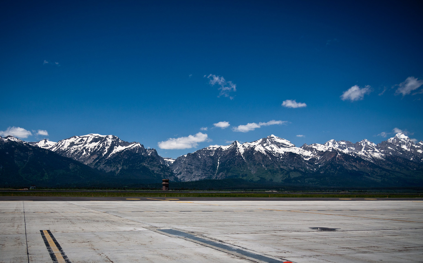 View of the Tetons from Jackson Hole Airport