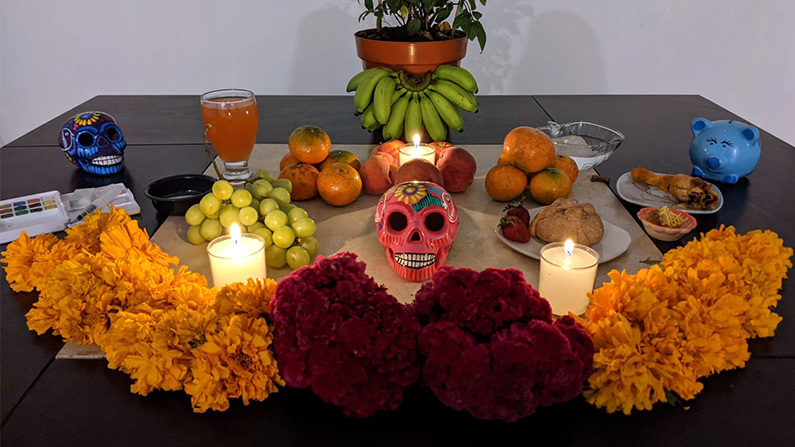 Día de los Muertos altar in Tlaxcala, Mexico