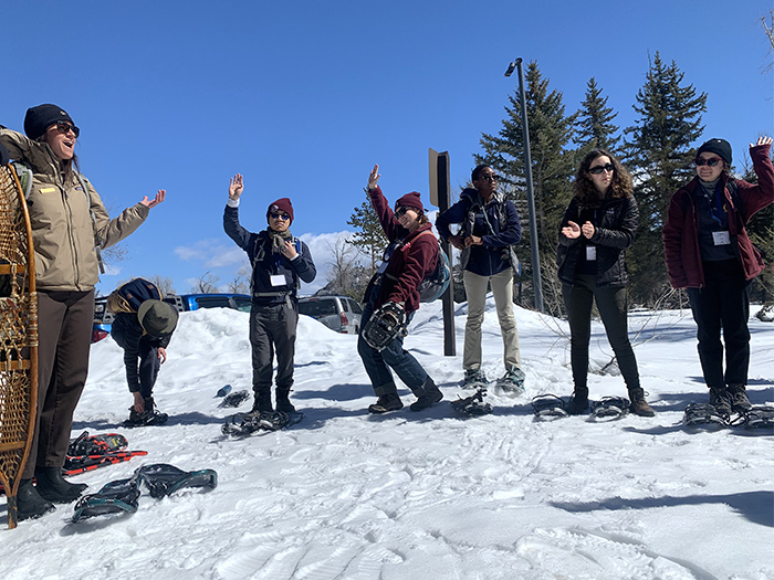NPS Academy snowshoe hike