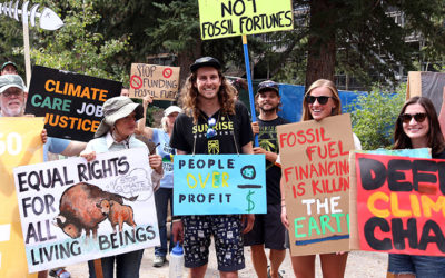 Climate activists protest at Federal Reserve’s Jackson Hole Economic Policy Symposium