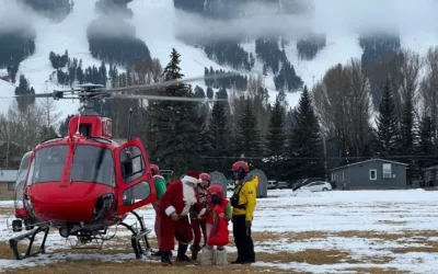 Santa visits Jackson kids in a helicopter