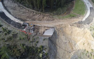 Crews working on bypass around collapsed section of Teton Pass highway