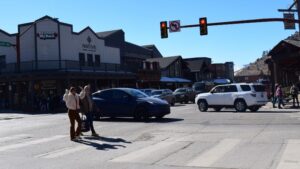Tourists on Town Square