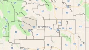 Screenshot of Wyoming House legislative districts
