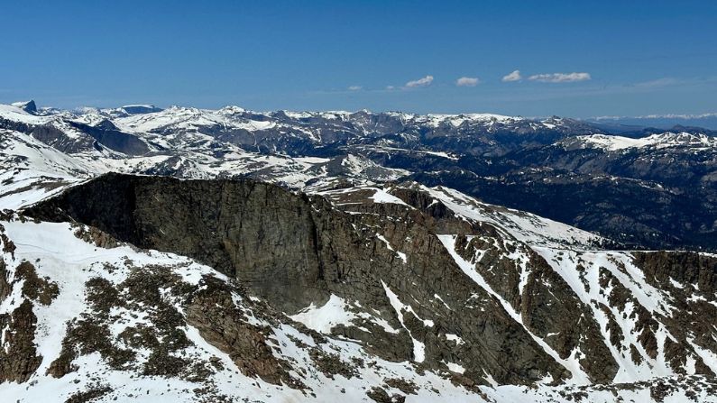 Snow in the Wind River Range. Some of Wyoming's ground based cloud seeding operations take place in the range.