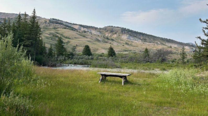 A table along Crystal Creek in the Gros Ventre, one of 13 areas with roadless designations in Teton County. (Dante Filpula Ankney / KHOL)