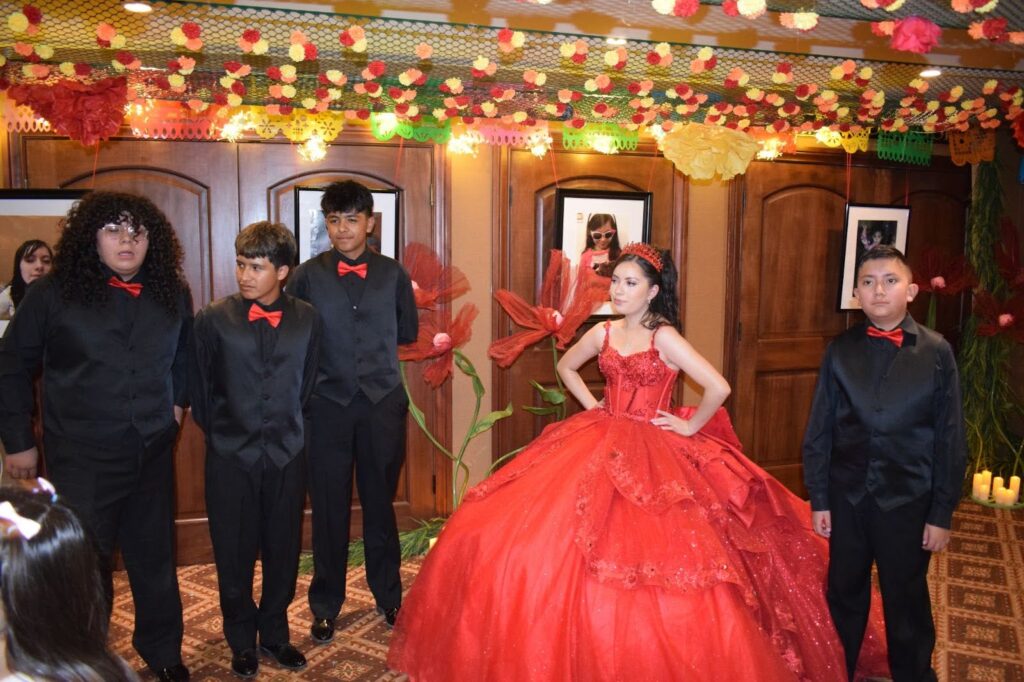 Madeline Sanchez has been practicing dances twice a week with the chambelanes for months at the Center for the Arts. (Dante Filpula Ankney/ KHOL News)