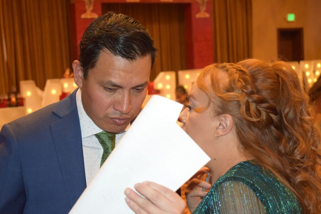 Parents talk to each other. 