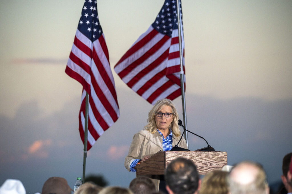 Former U.S. Rep. Liz Cheney concedes defeat to Harriet Hageman in the August 2022 Wyoming Republican Primary election. Hughes Jr. backed Cheney in the 2020 election cycle. (Bradly J. Boner/Jackson Hole News&Guide)