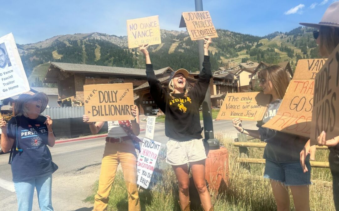 ‘Just atrocious’: Protestors denounce Vance as vice president hikes in Jackson Hole